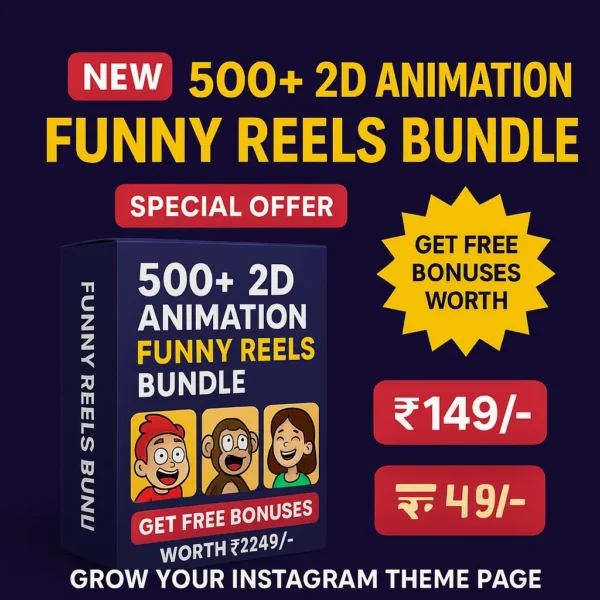 500+2D Animation Funny Reels Bundle