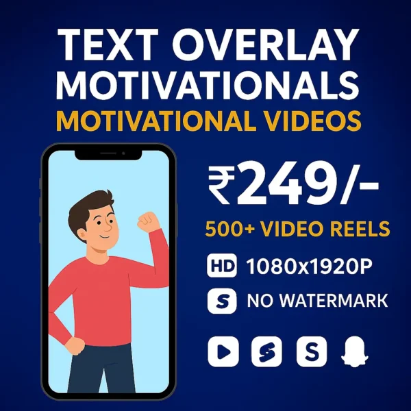 Text Overlay Motivational Videos Bundle